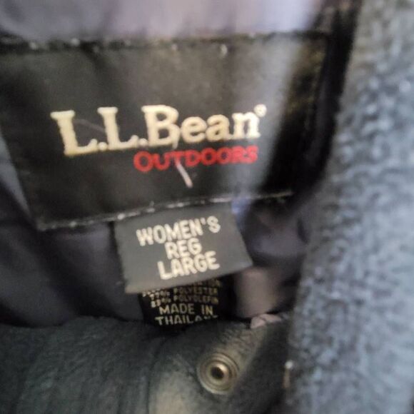 Vintage 90's LL Bean Long Ski Parka Hooded Women’s Regular Large Red Jacket ORF9 - Picture 2 of 6